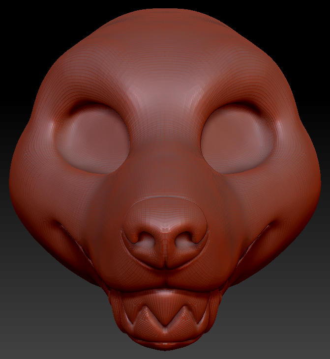 Gender Neutral Wolf Head Base Variant 2