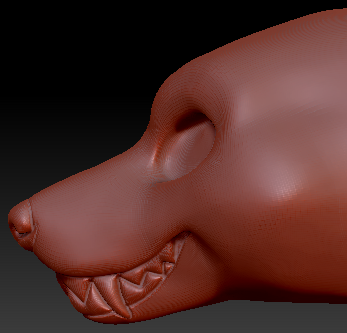 Gender Neutral Wolf Head Base Variant 2