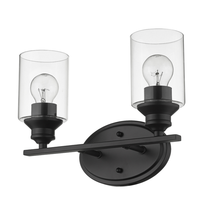 Gio Matte Black Vanity Light