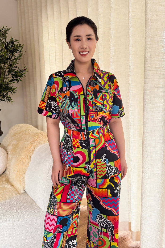 Giraffe-Topia Jumpsuit - Cropped Fit