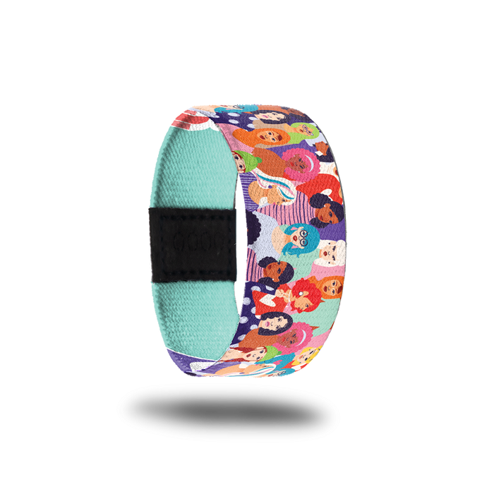 Outside Design of Girl Power (kids size): crowd of a diverse group of girls and women