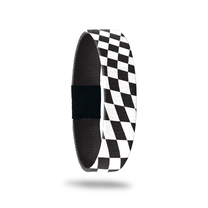 Outside Design of Go For It: checkered finishing flag design