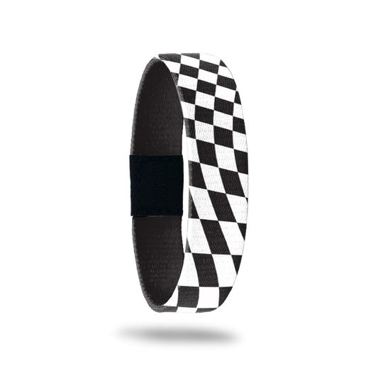 Outside Design of Go For It: checkered finishing flag design