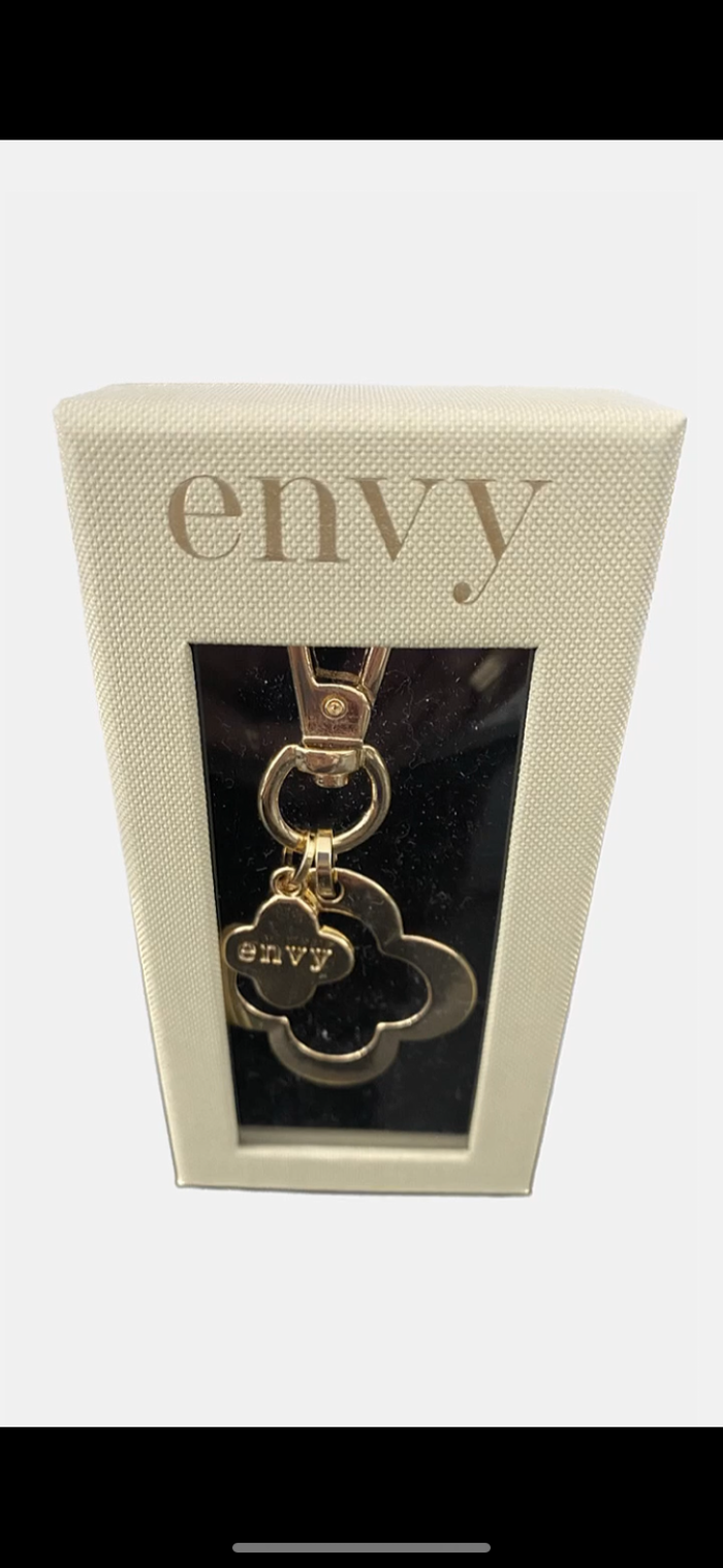 Gold Hanging Double Clover Keyring