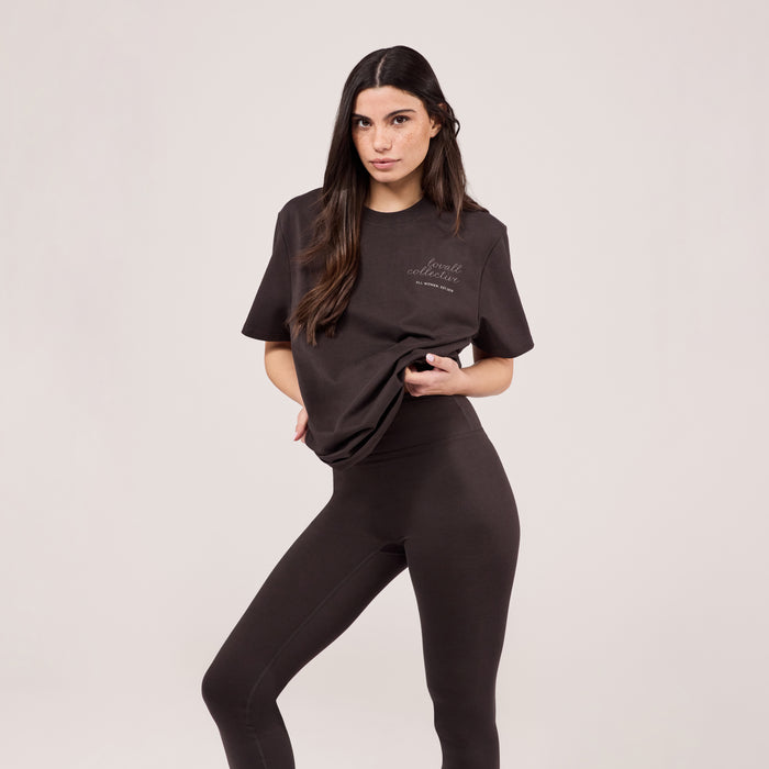 Graphic T-shirt Script - Black Coffee