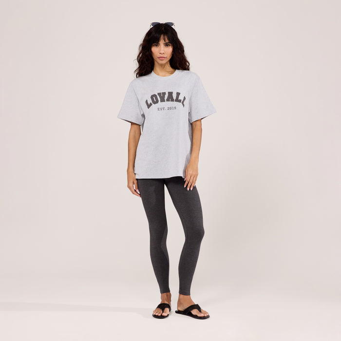 Graphic T-shirt Varsity - Light Grey Marl