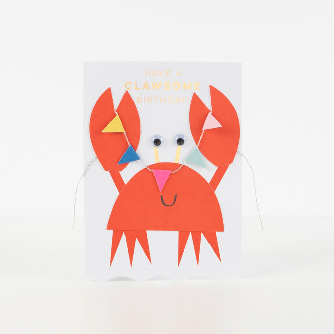 Greeting Card - Crab With Bunting