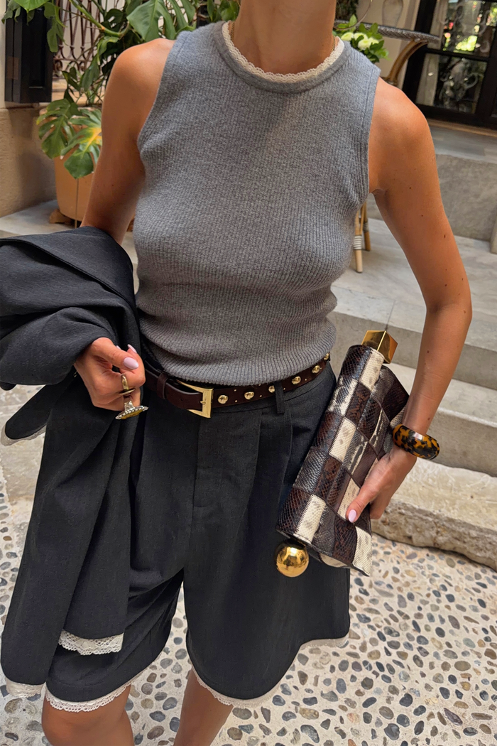 Grey Knit Vest
