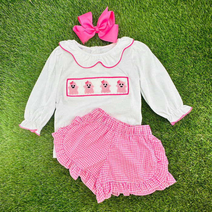 Halloween Ghost Smocked Shirt
