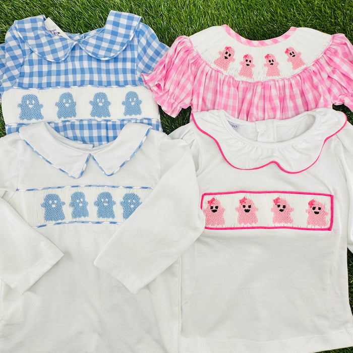 Halloween Ghost Smocked Shirt