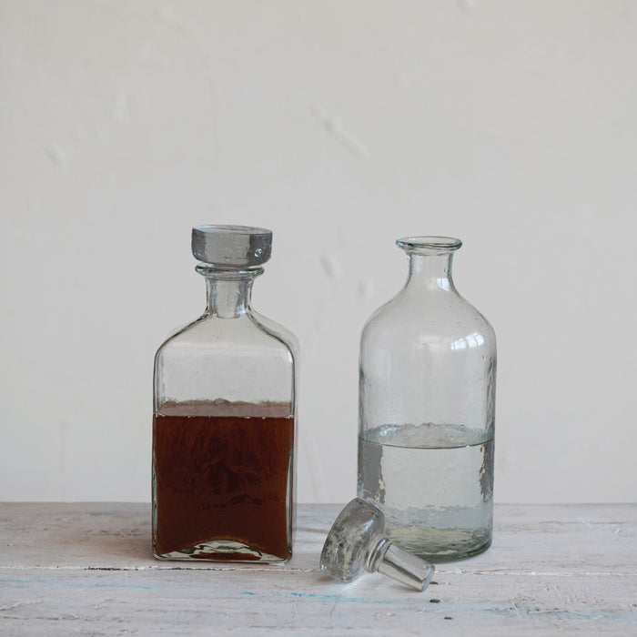 Hammered Glass Decanter