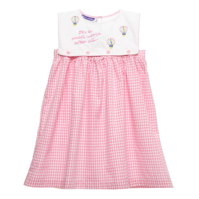 Hand Embroidered Small World Bib Dress