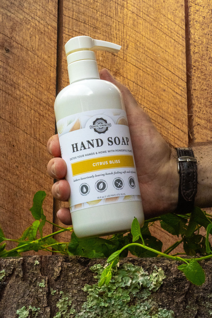 Rustic Strength, Person holding Hand Soap
