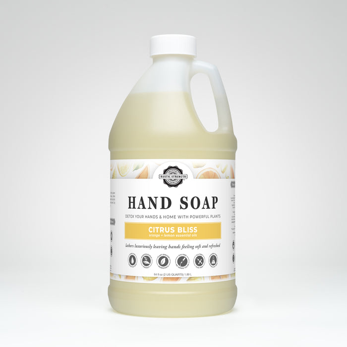 Rustic Strength, Hand Soap, 64 oz Plastic,Citrus Bliss