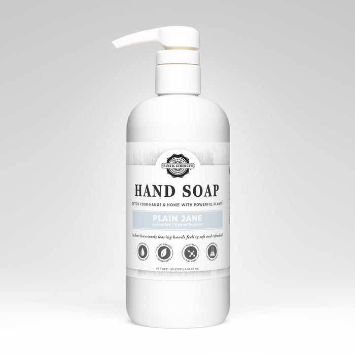 Rustic Strength, Hand Soap, 16 oz Plastic, Unscented Plain Jane