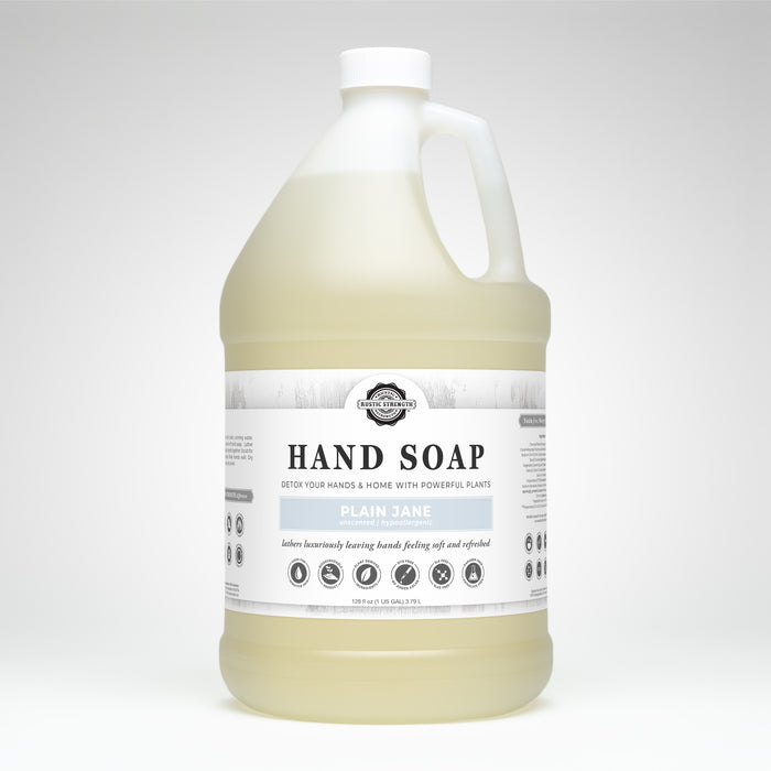 Rustic Strength, Hand Soap, 128 oz Plastic, Unscented Plain Jane