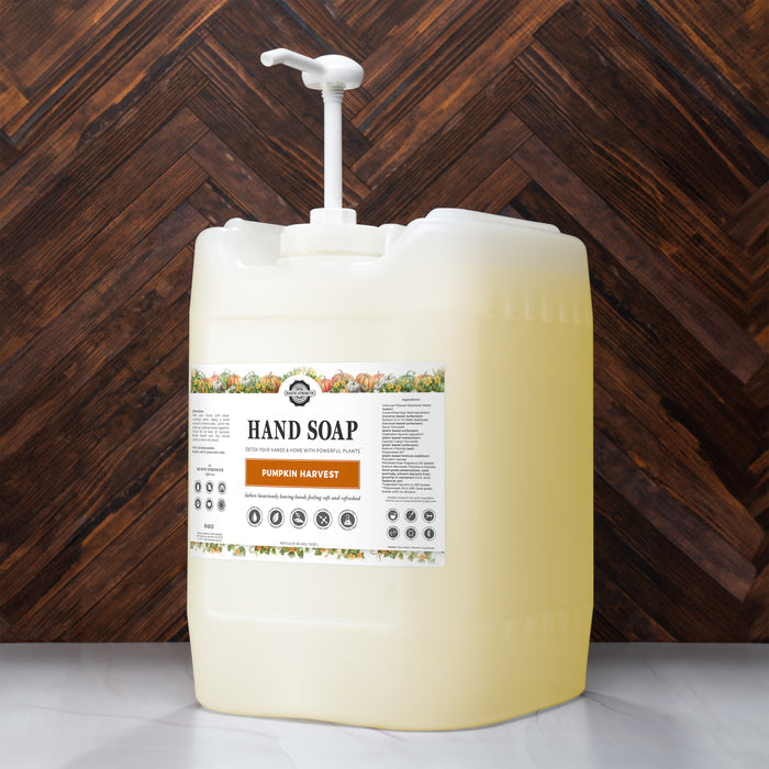 Rustic Strength,Hand Soap, 5 Gallon Eco Jug with Pump, Pumpkin Harvest