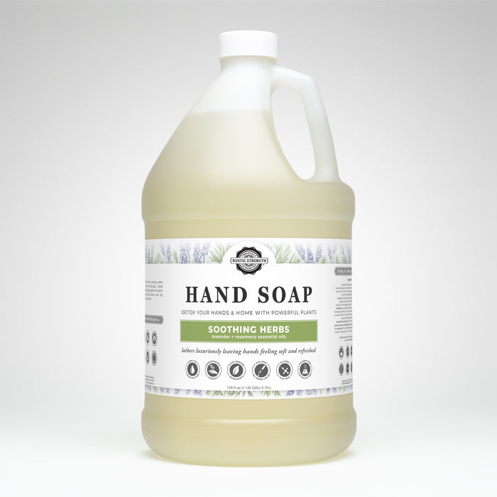 Rustic Strength,Hand Soap, 128 oz Plastic, Soothing Herbs
