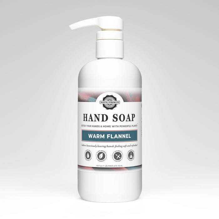 Rustic Strength, Hand Soap, 16 oz Plastic, Warm Flannel