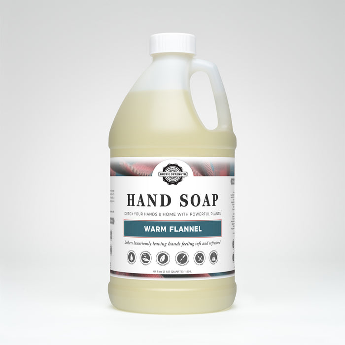 Rustic Strength, Hand Soap, 64 oz Plastic, Warm Flannel