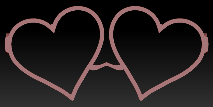 Heart Glasses W/ Arms