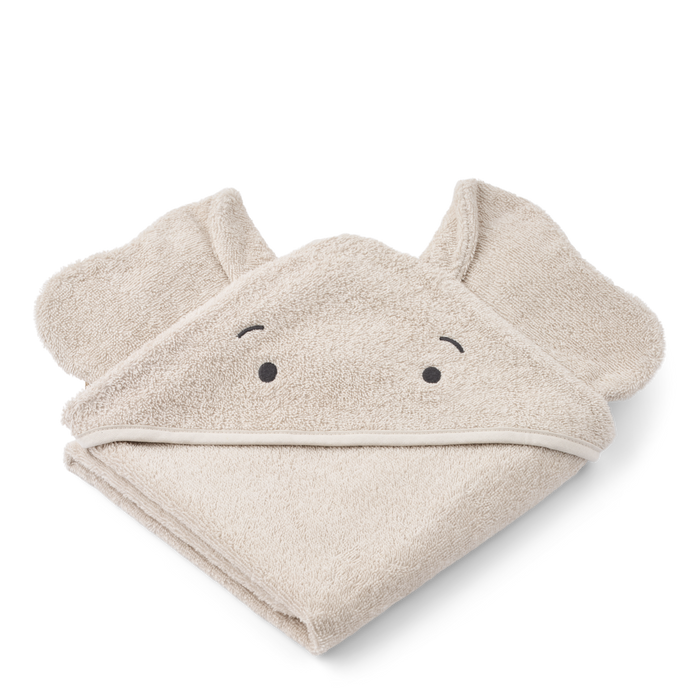 Liewood - Hooded Towel - Organic Cotton - Elephant/Sandy