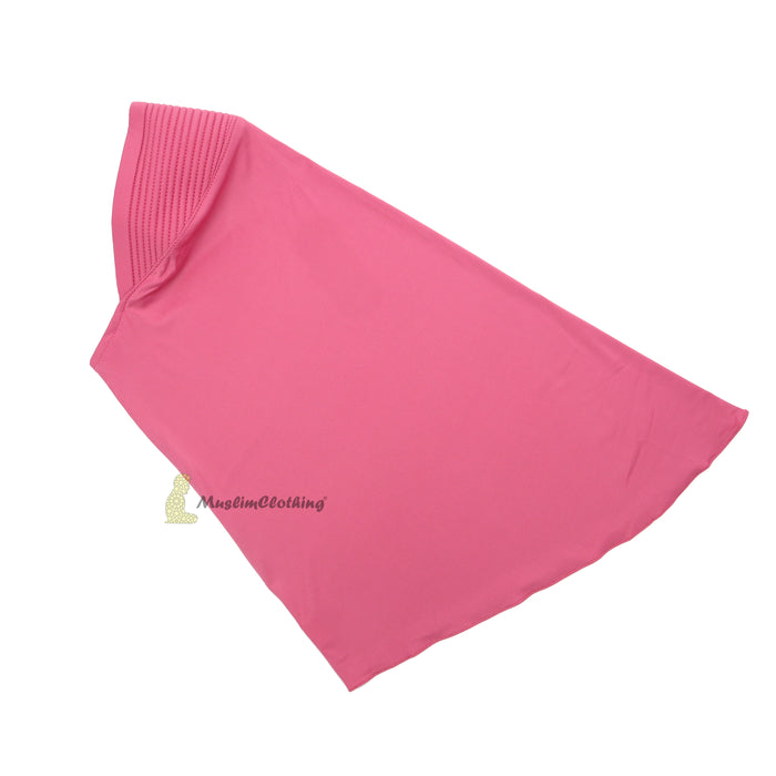 Instant Pull-On Easy Hijab Jilbab In Hot Pink - Padded Visser Shoulder-Length Easy Muslimah Khimar