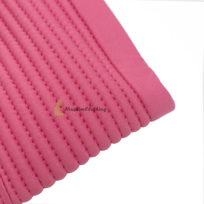 Instant Pull-On Easy Hijab Jilbab In Hot Pink - Padded Visser Shoulder-Length Easy Muslimah Khimar