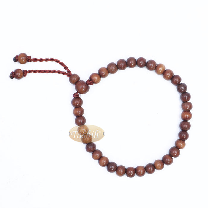 Ironwood Tasbih Bracelet 33-Bead Indonesian Stigi 6x5 mm Prayer Bracelet Gift Boxed