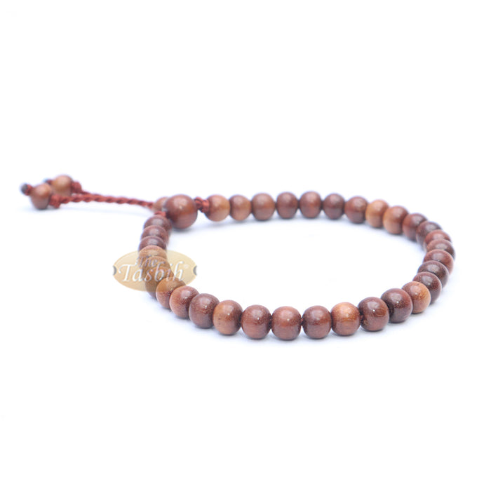 Ironwood Tasbih Bracelet 33-Bead Indonesian Stigi 6x5 mm Prayer Bracelet Gift Boxed