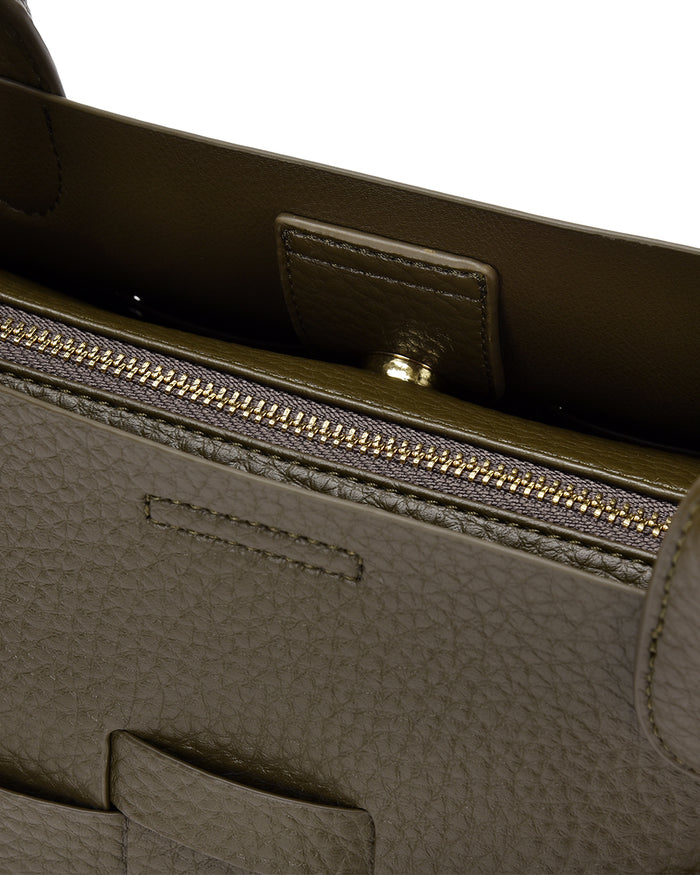 KENLEY EAST-WEST BAG in Khaki by Elms and King