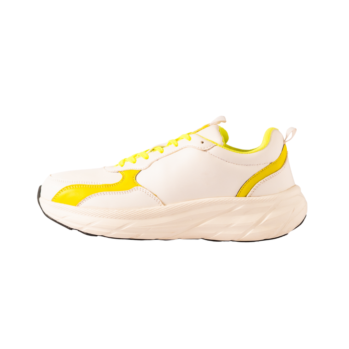 Kratos White & Neon Premium Men's Sports Shoes