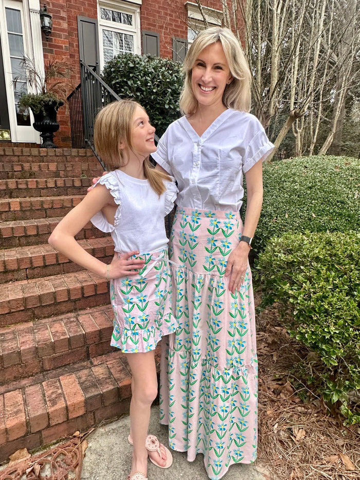Ladies Flower Maxi Skirt - Matching Mommy & Me outfit