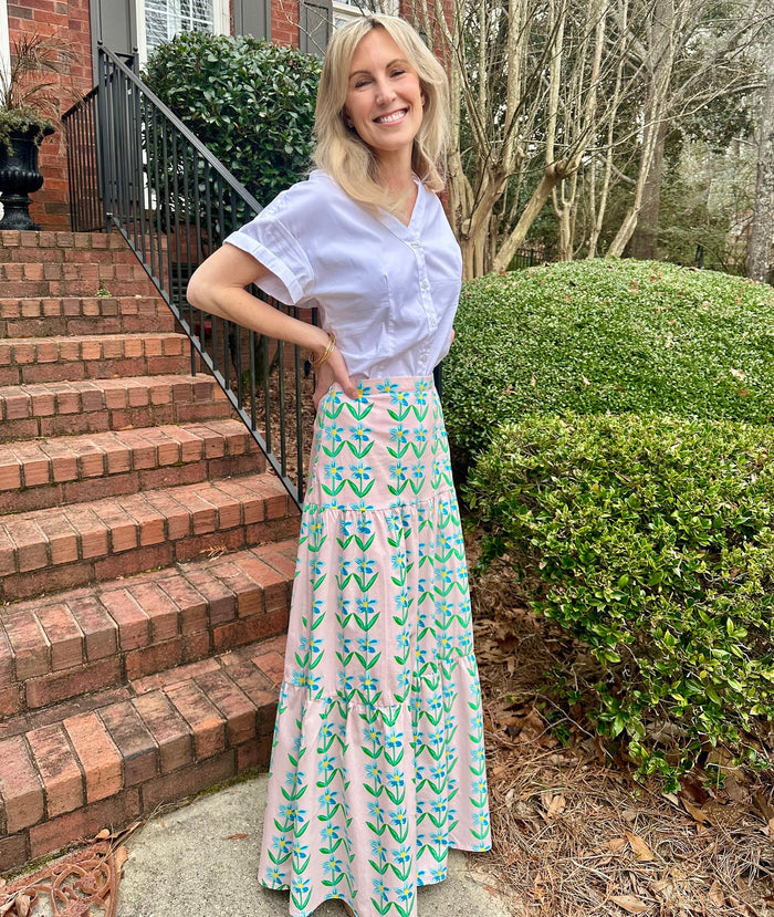Ladies Flower Maxi Skirt - Matching Mommy & Me outfit