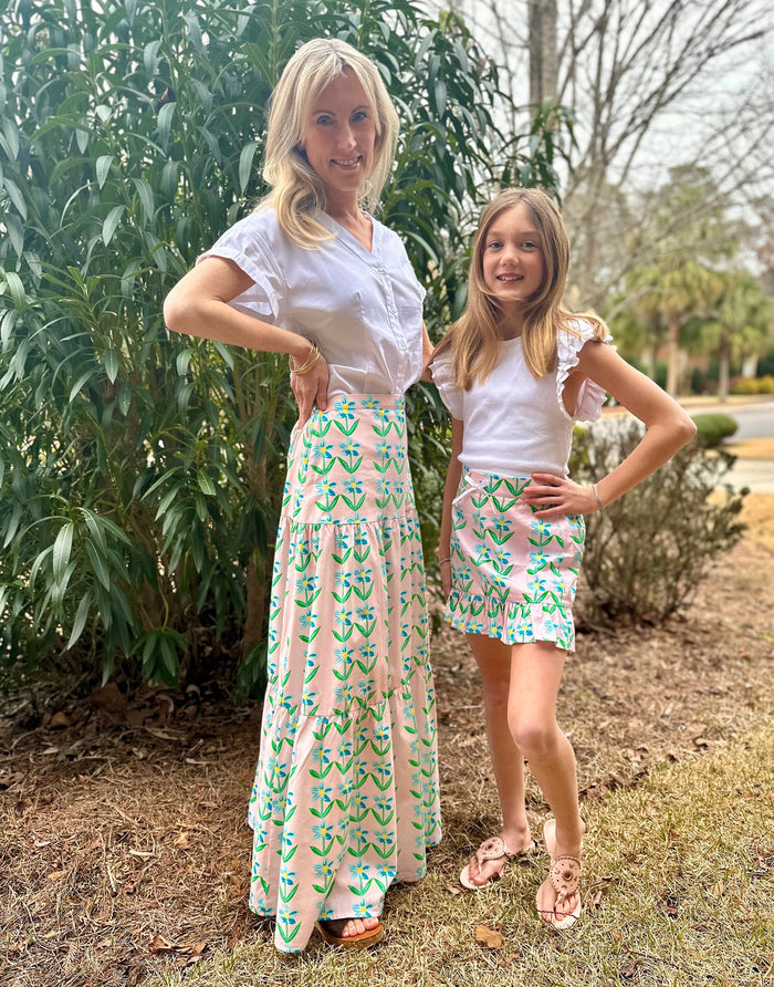 Ladies Flower Maxi Skirt - Matching Mommy & Me outfit