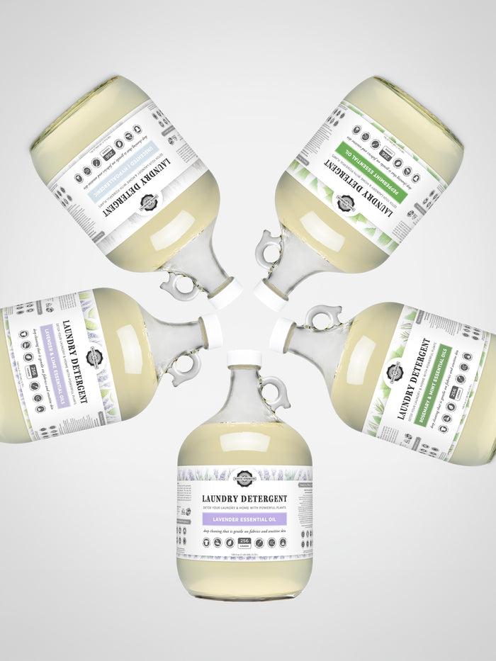 A collection of Rustic Strength Laundry Detergents