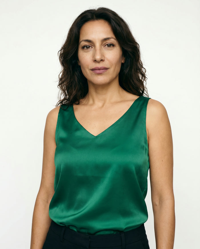 leah-satin-v-neck-tank-emerald-green-1