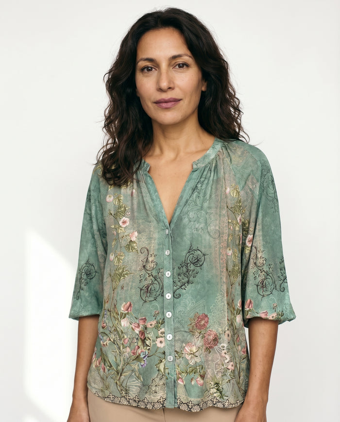 leah-boho-print-blouse-green-1