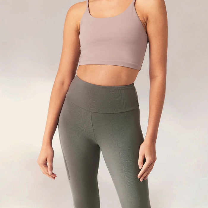 Lightweight Everyday High Waisted Leggings - Slate Green