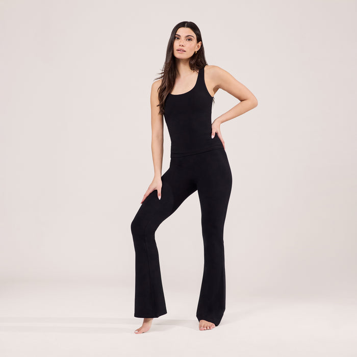 Lightweight Flare Leggings - Black