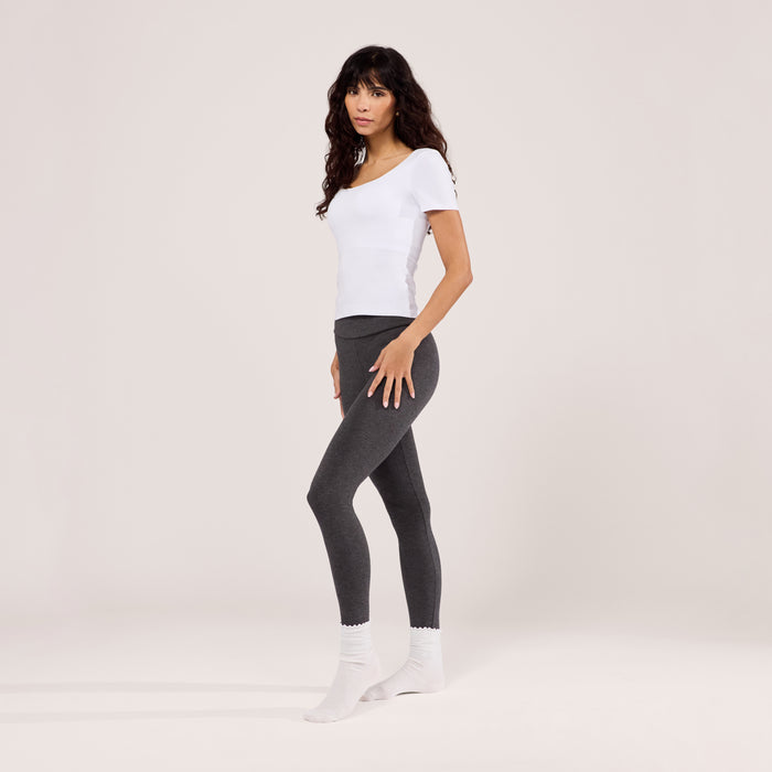 Lightweight Short Sleeve Top - White