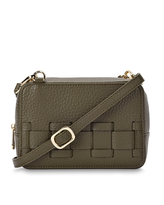 LONDON CROSSBODY BAG in Khaki by Elms and King