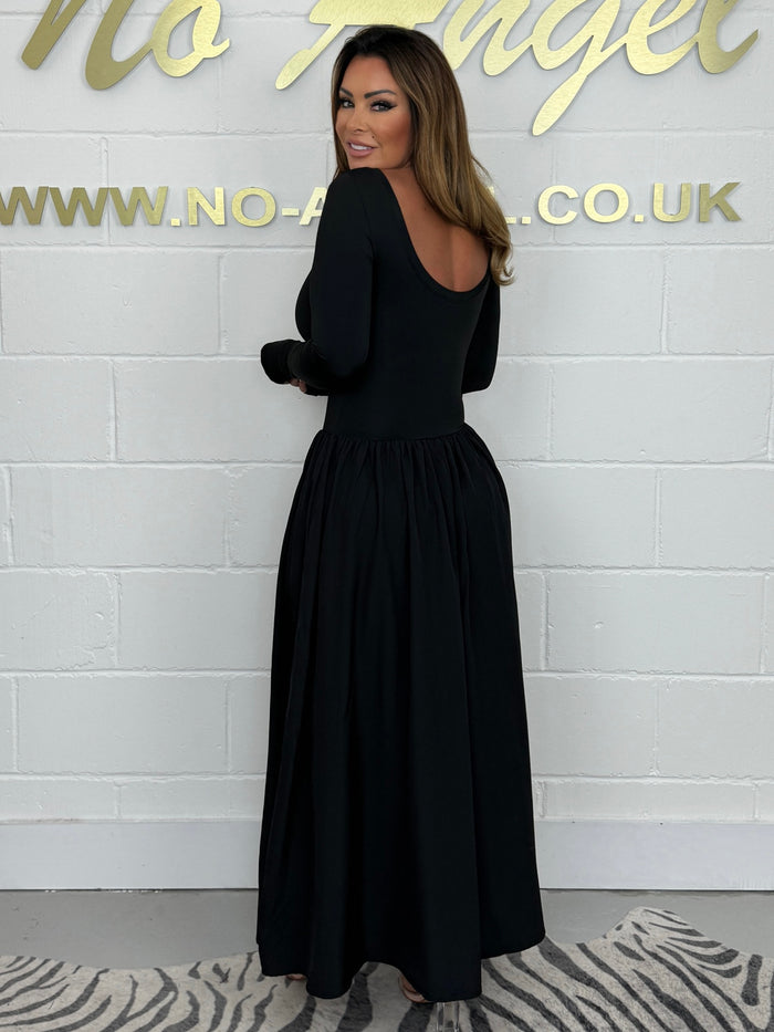 Long Sleeve T-Shirt Maxi Dress (2 Colours)