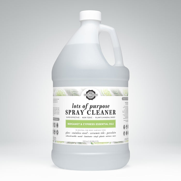 Rustic Strength, Lots of Purpose Spray Cleaner, 1 Gallon, Plastic Jug, Bergamot & Cypress