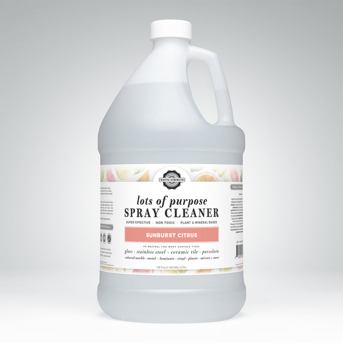 Rustic Strength, Lots of Purpose Spray Cleaner, 1 Gallon, Plastic Jug, Sunburst Citrus