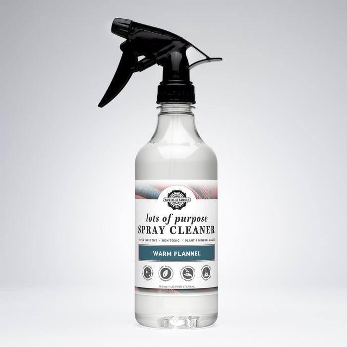Rustic Strength, Lots of Purpose Spray Cleaner, 16oz Spray Bottle, Warm Flannel