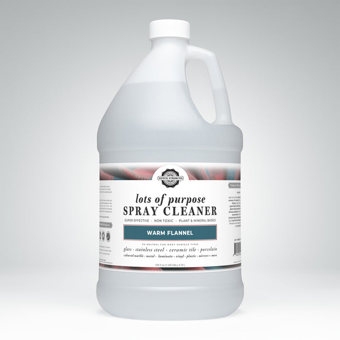 Rustic Strength, Lots of Purpose Spray Cleaner, 1 Gallon, Plastic Jug, Warm Flannel