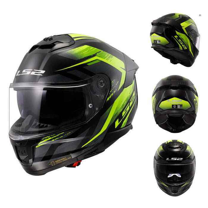 LS2 FF808 STREAM II GRAPHICS MOTORCYCLE FULL FACE HELMET