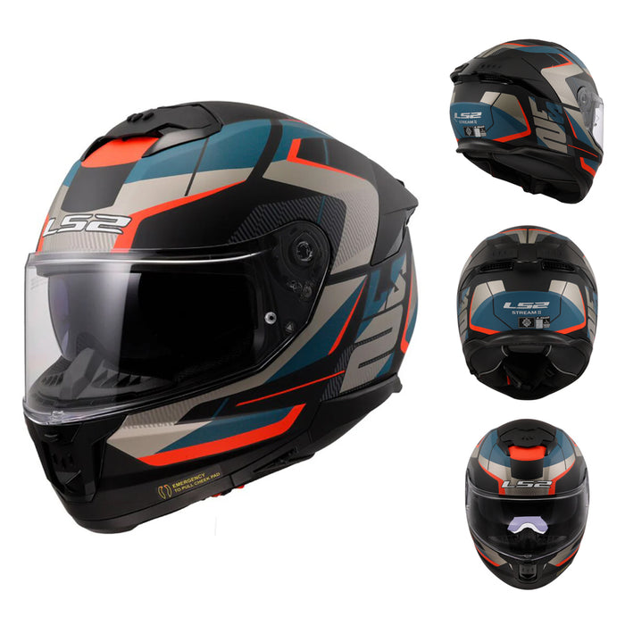 LS2 FF808 STREAM II GRAPHICS MOTORCYCLE FULL FACE HELMET
