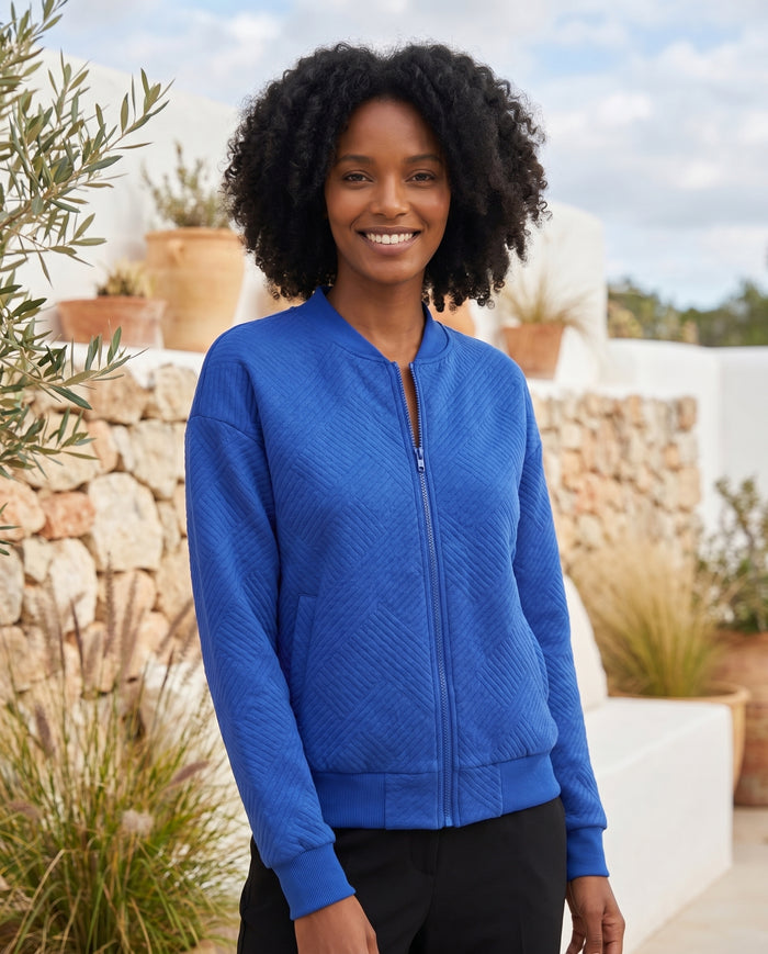 Madison - Textured Bomber Jacket — hero shot